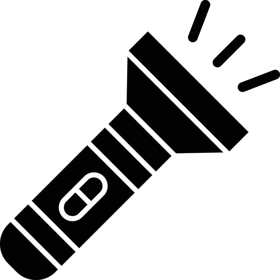 Torch Glyph Icon Design vector