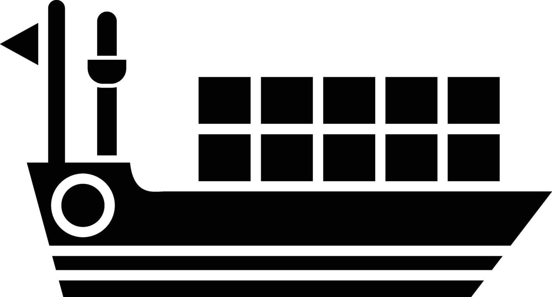 Ship Glyph Icon Design vector