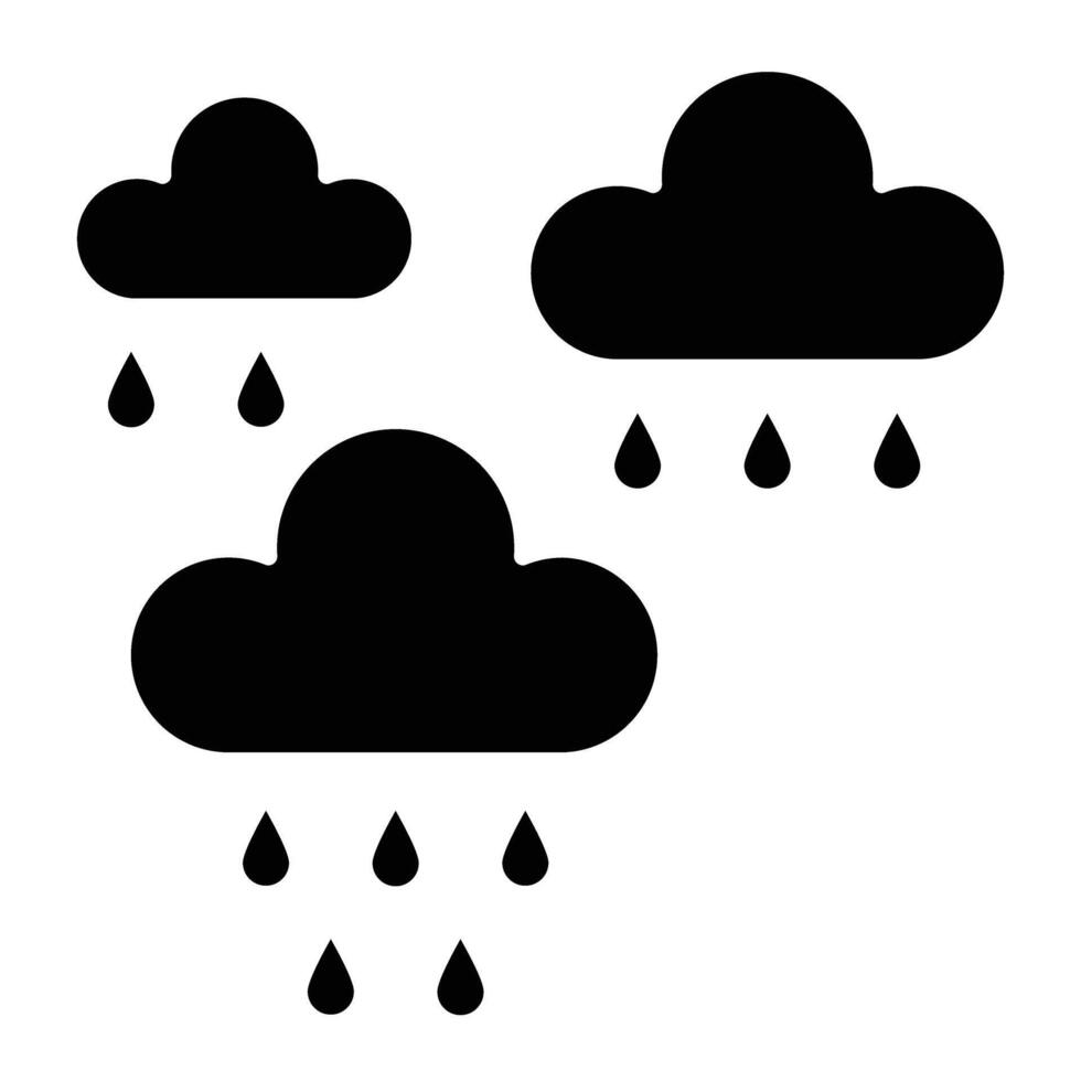 Rainy Day Line Icon vector