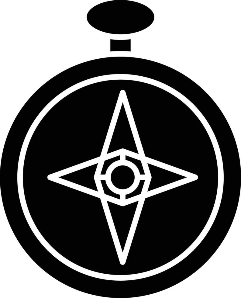 Compass Glyph Icon Design vector