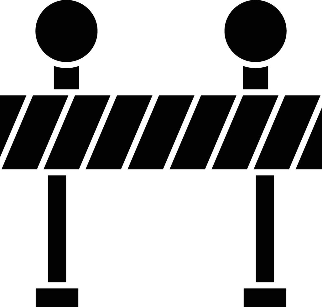 Road Block Glyph Icon Design vector
