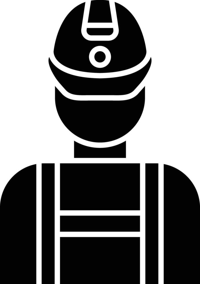 Firefighter Glyph Icon Design vector