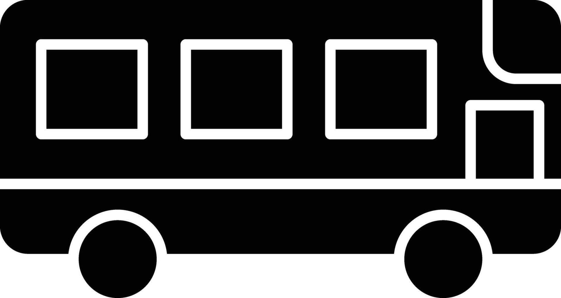 Bus Glyph Icon Design vector