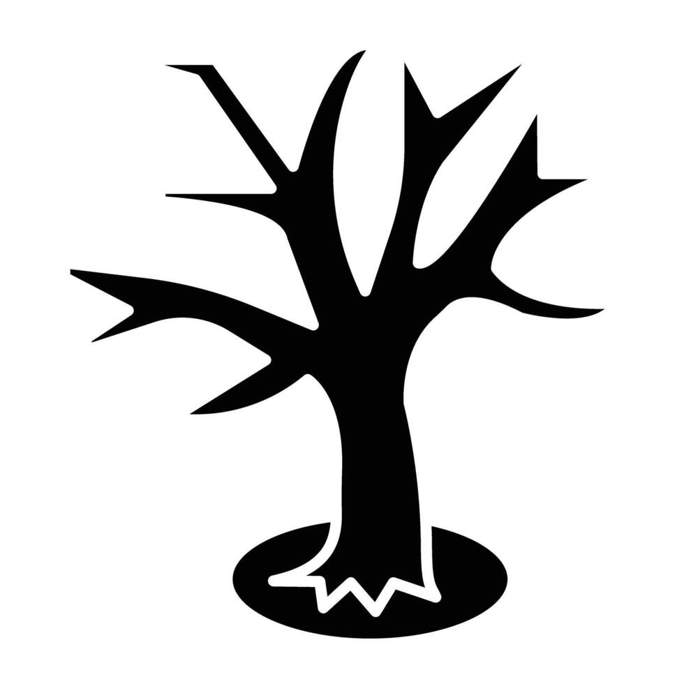 Dead Tree Line Icon vector