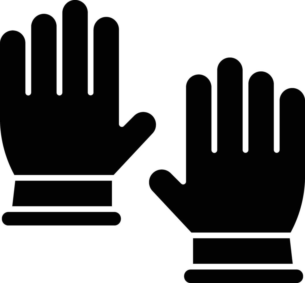 Hand Gloves Glyph Icon Design vector