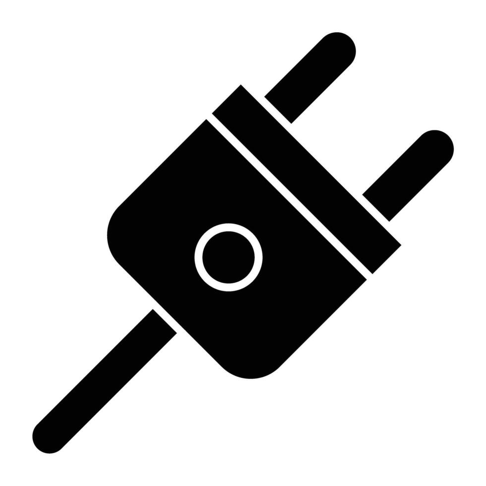 Plug Glyph Icon Design vector