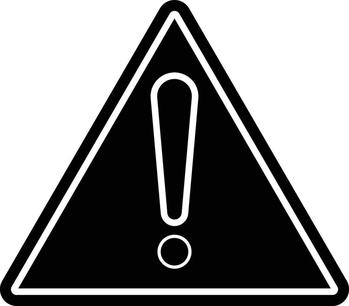 Exclamation Mark Glyph Icon Design vector