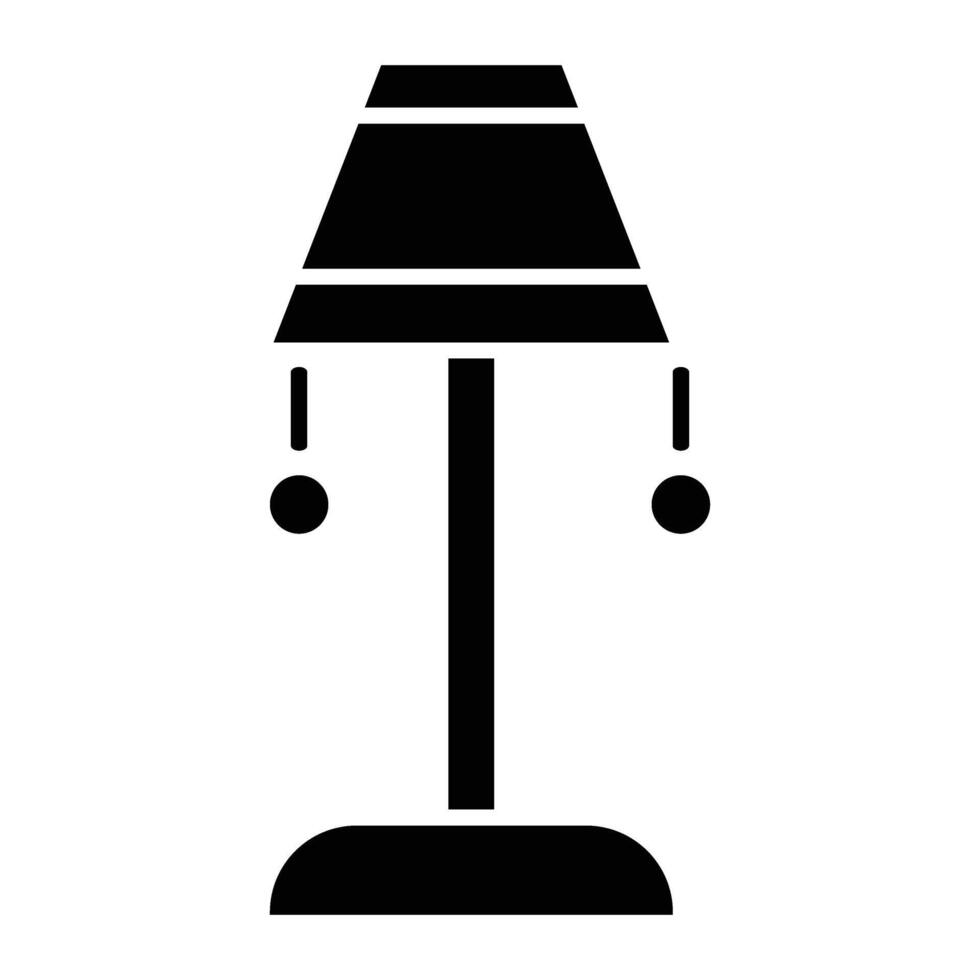 Floor Lamp Glyph Icon Design vector