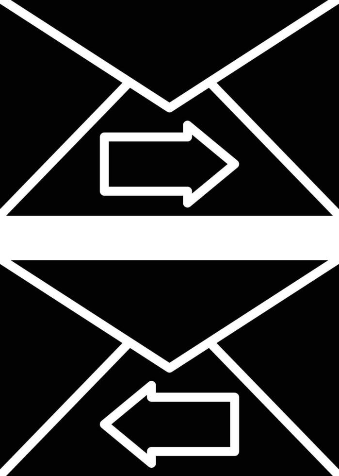 Exchange Mails Line Icon vector