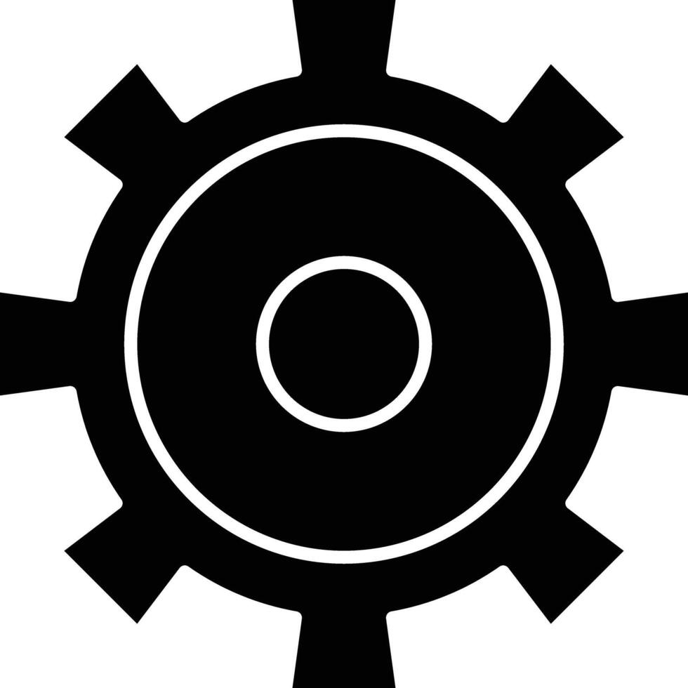 Sprocket Glyph Icon Design vector