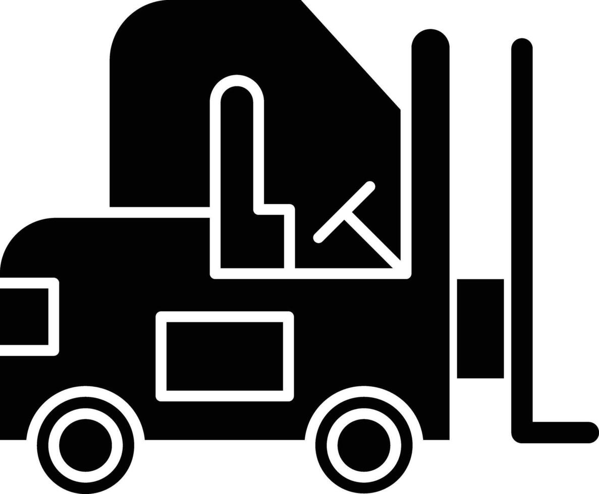 Forklift Glyph Icon Design vector