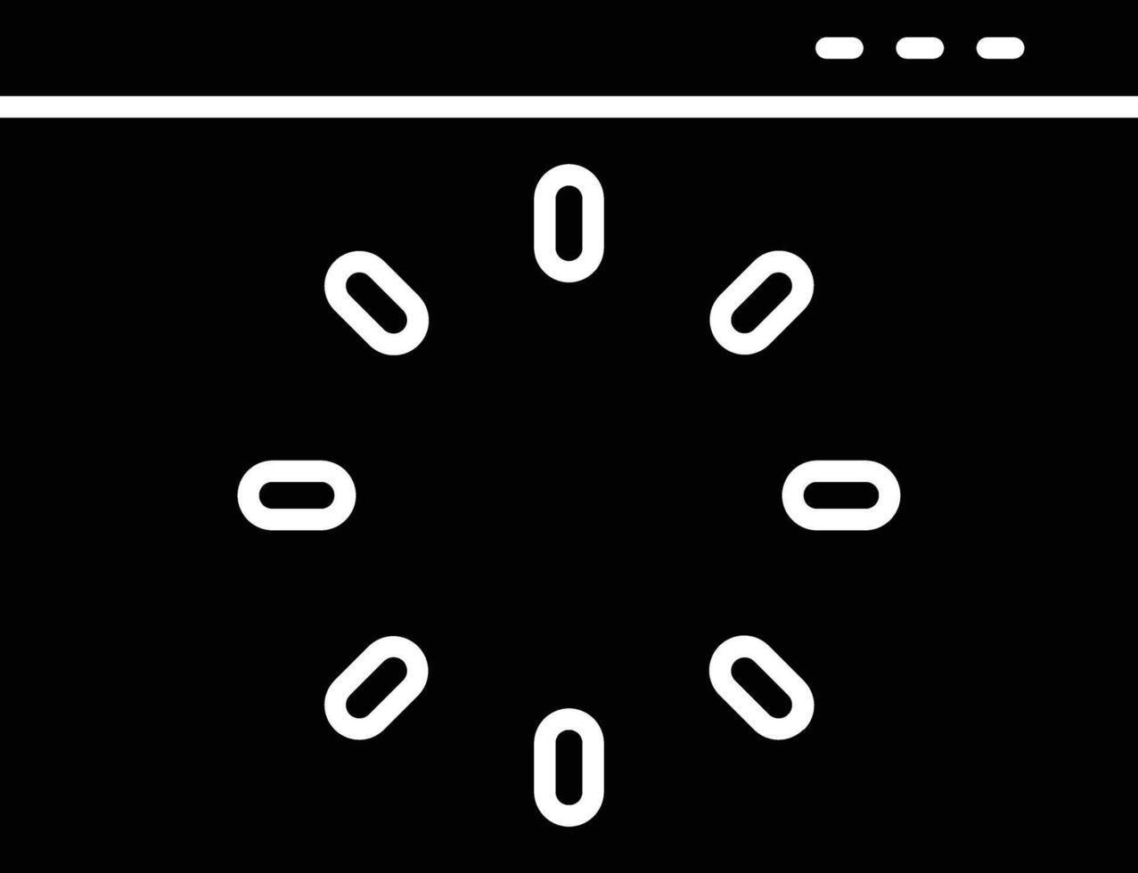 Loading Glyph Icon Design vector