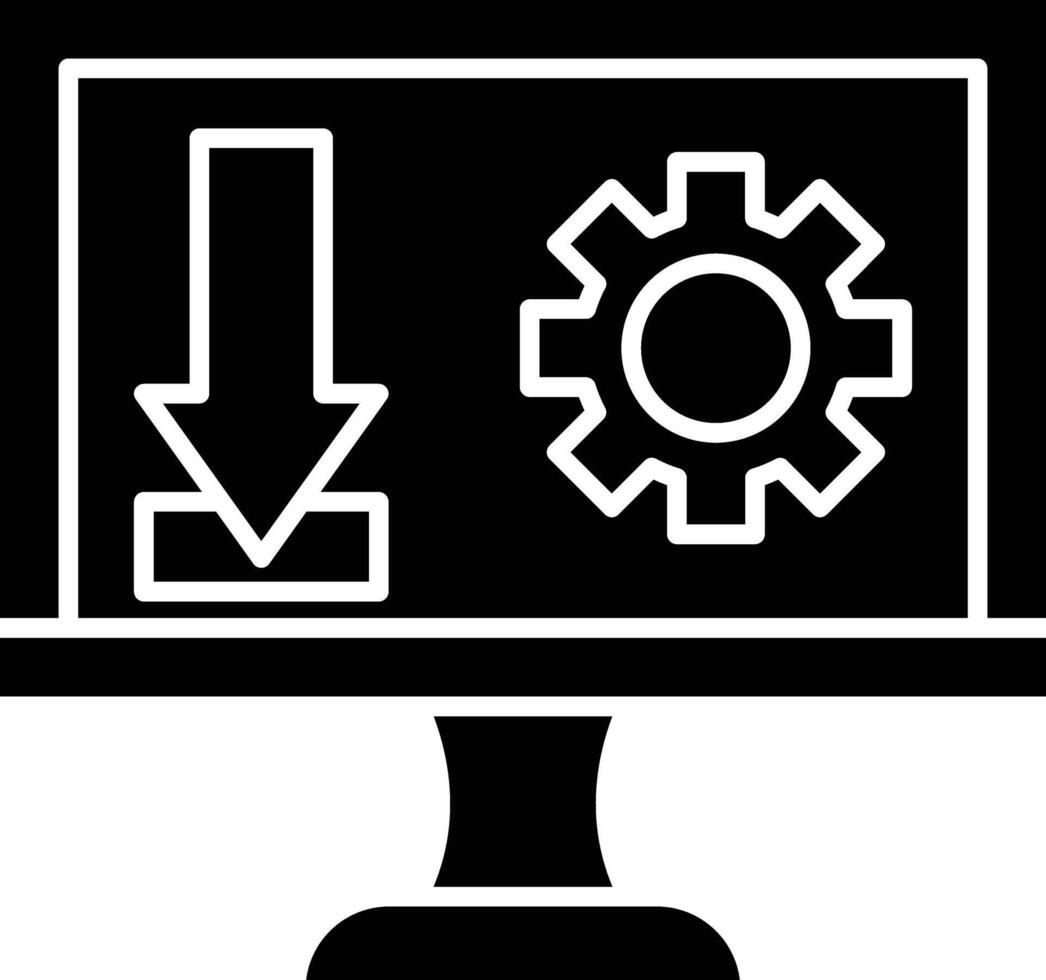 Landing Page Glyph Icon Design vector