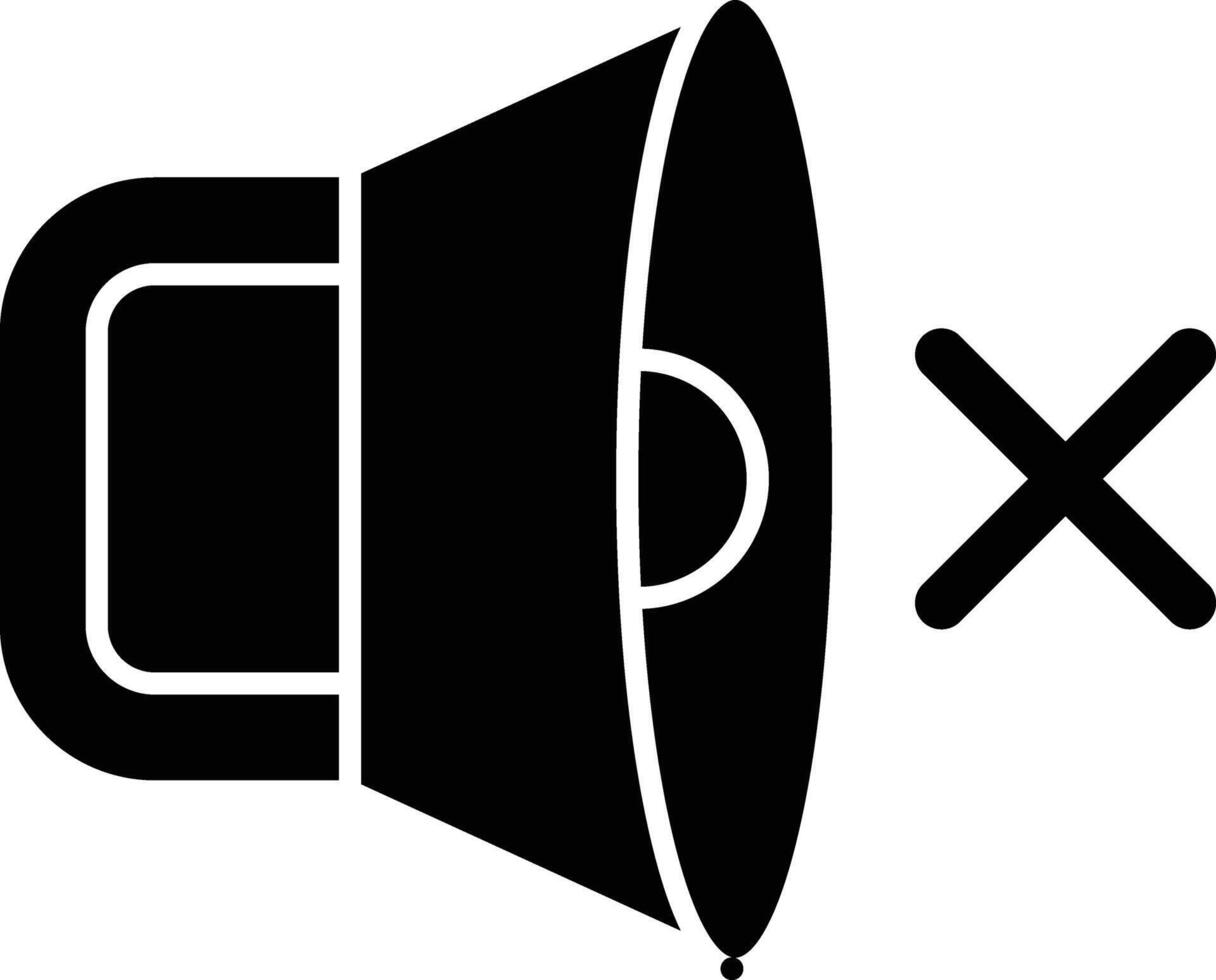 Mute Glyph Icon Design vector