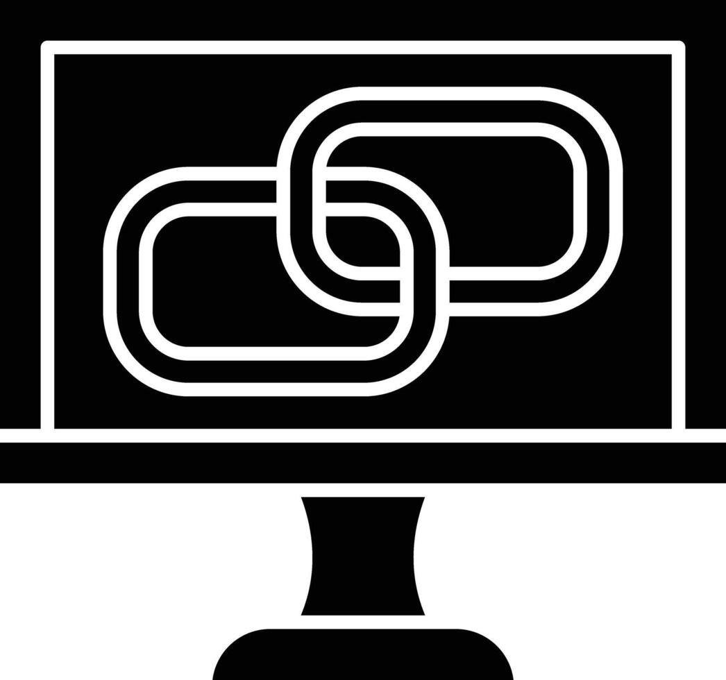 Backlink Glyph Icon Design vector