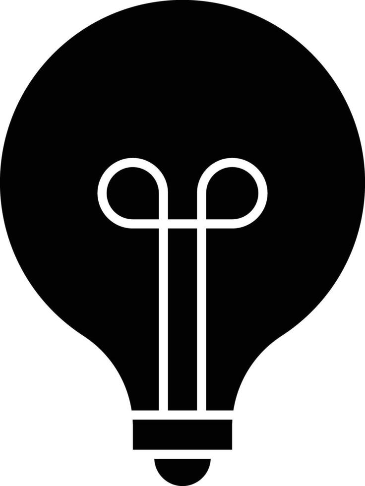 Bulb Glyph Icon Design vector