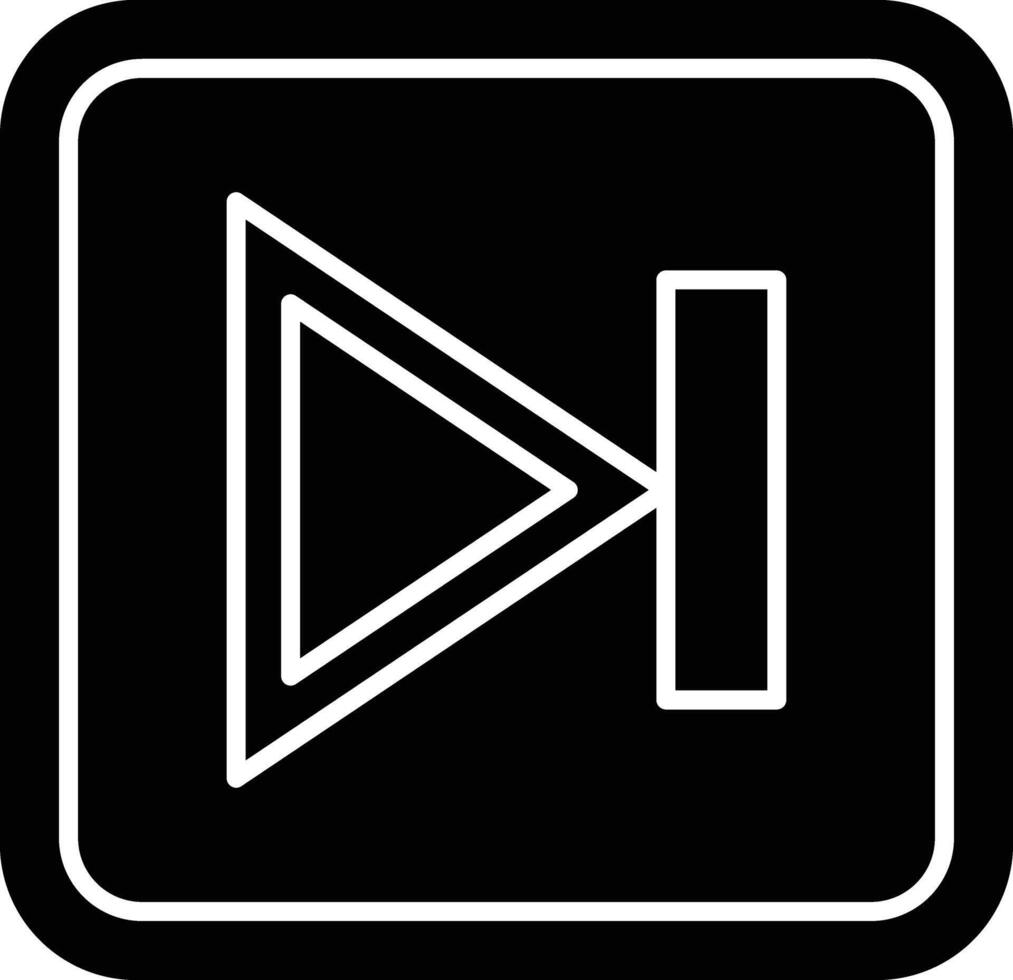 Skip Glyph Icon Design vector