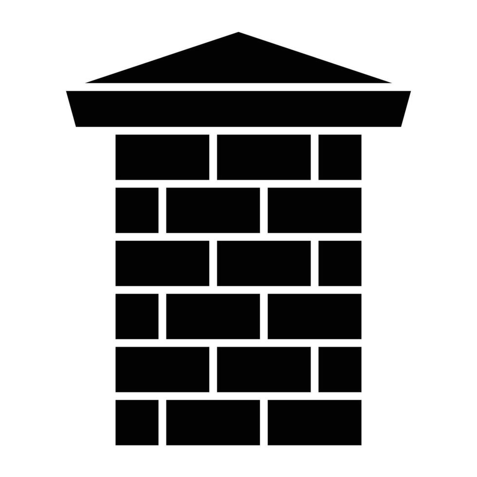 Chimney Top Line Icon vector