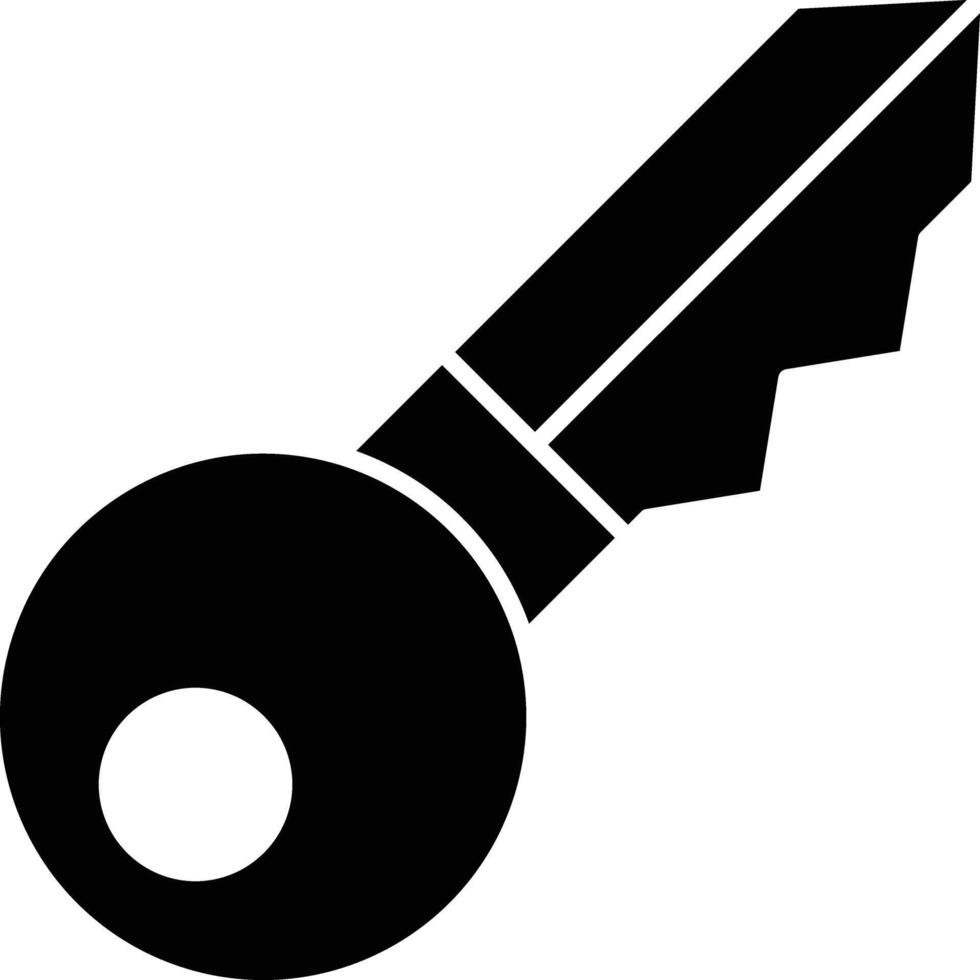 Key Glyph Icon Design vector