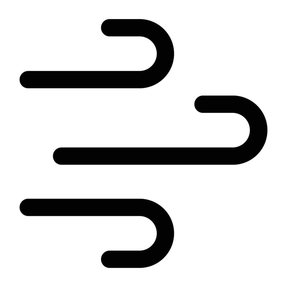 Wind Line Icon vector