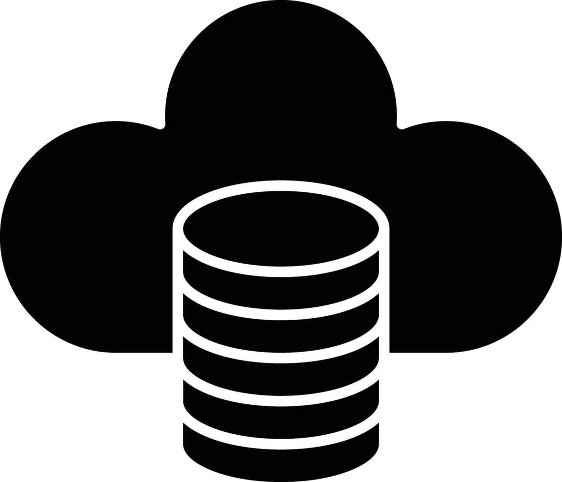Cloud Computing Glyph Icon Design vector