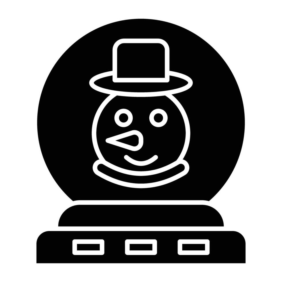 Snow Globe Line Icon vector