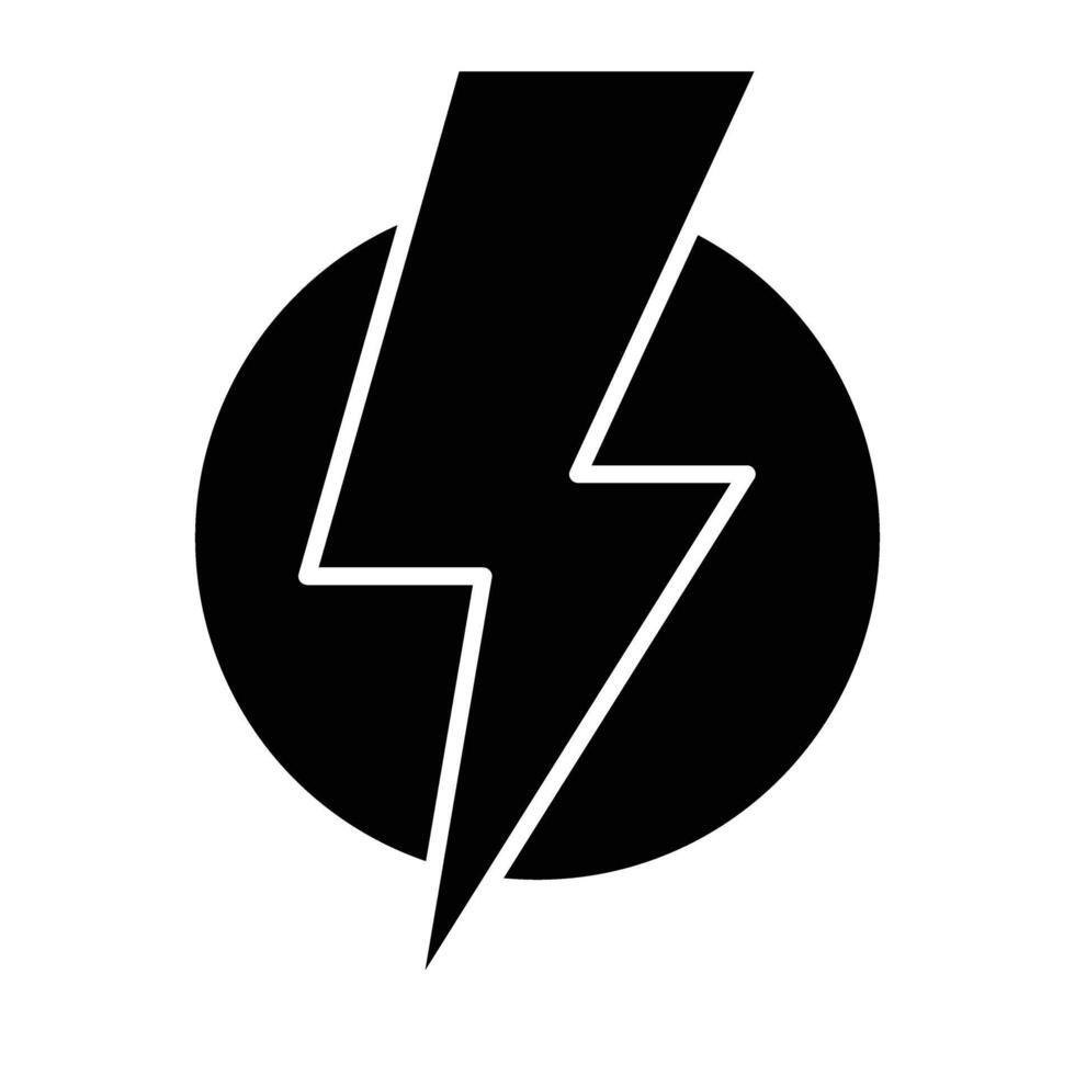 Thunderbolt Line Icon vector
