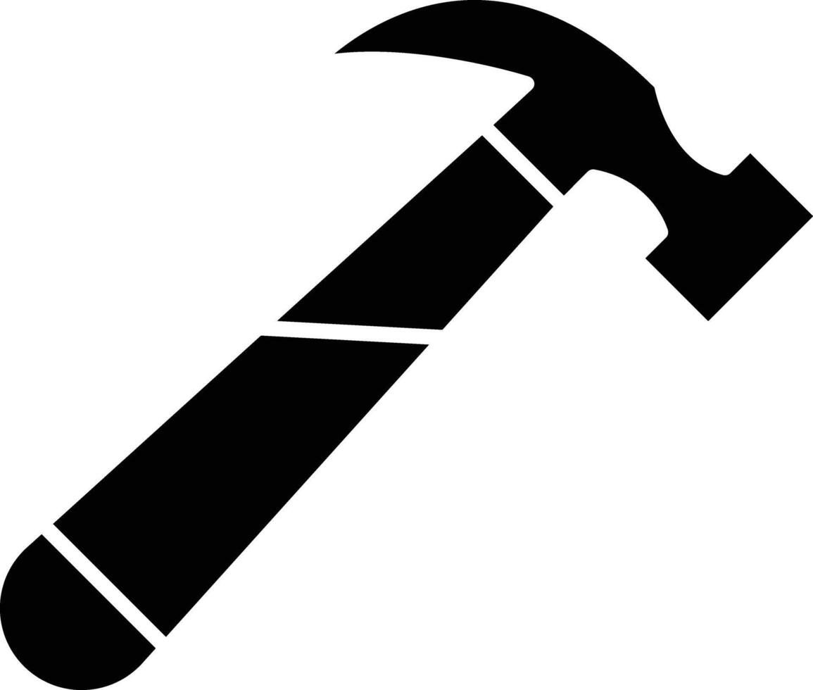 Hammer Glyph Icon Design vector