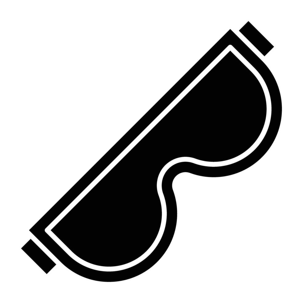 Safety Glasses Glyph Icon Design vector