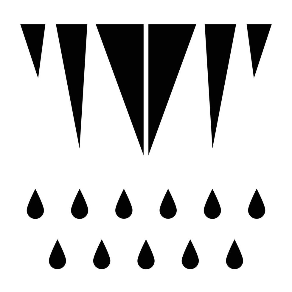 Icicle Line Icon vector