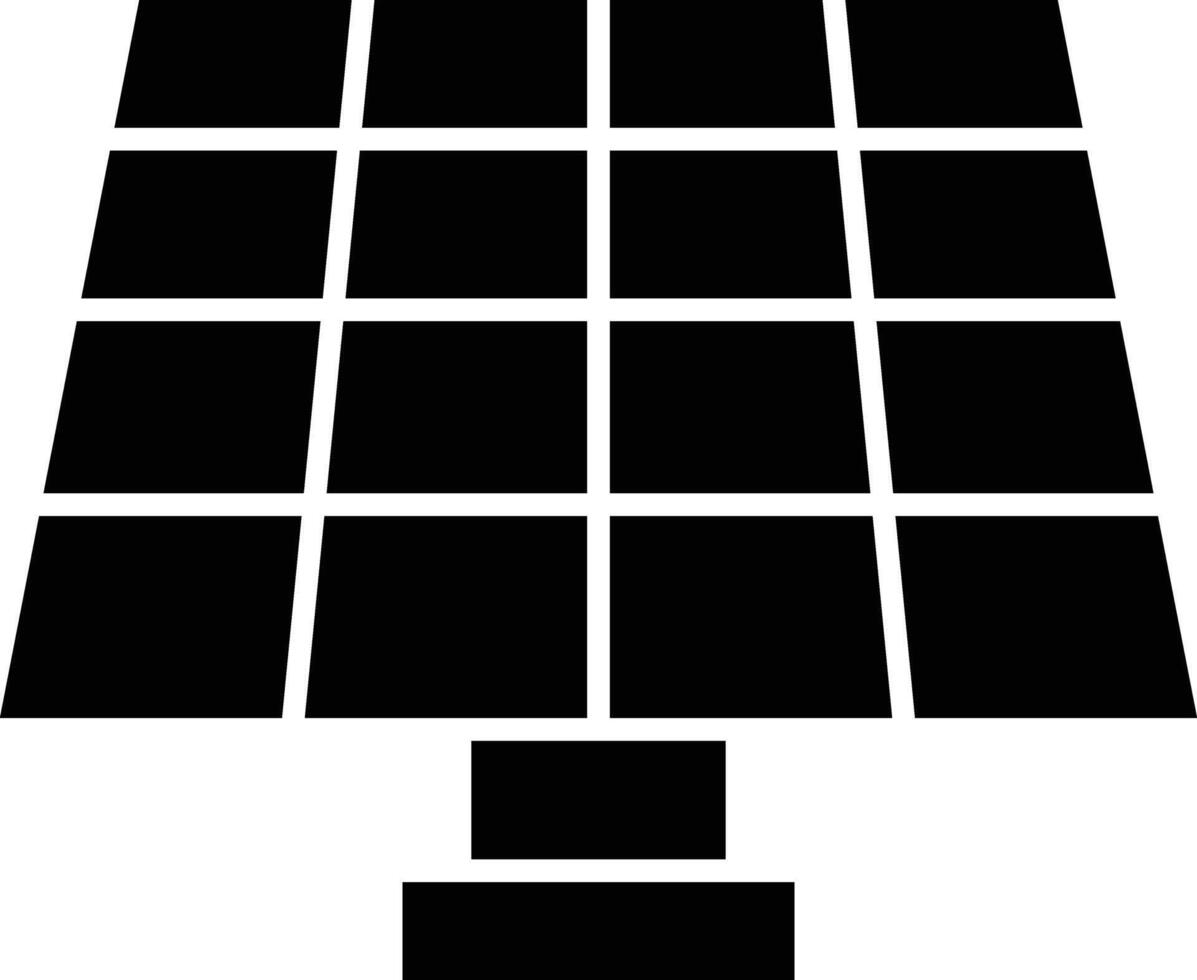 Solar Panel Glyph Icon Design vector