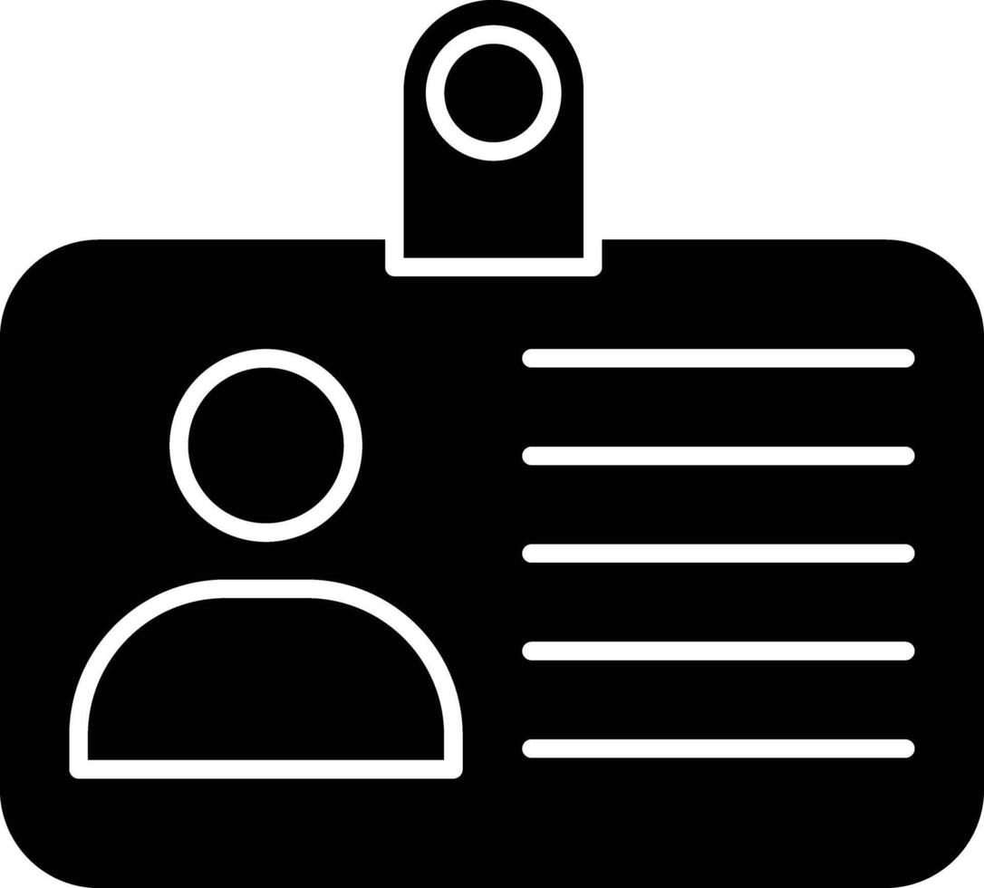 Id Card Line Icon vector