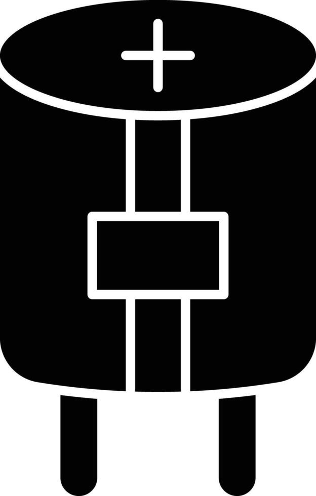 Capacitor Glyph Icon Design vector