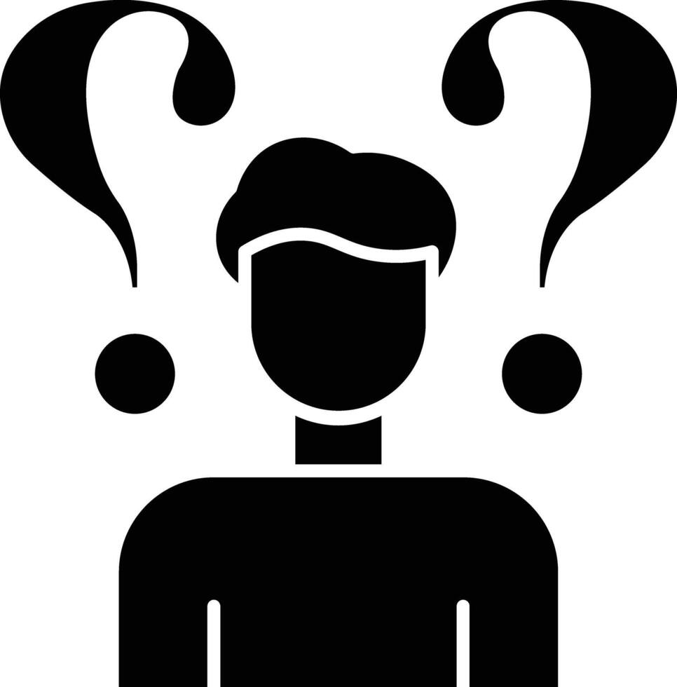 Confused Line Icon vector