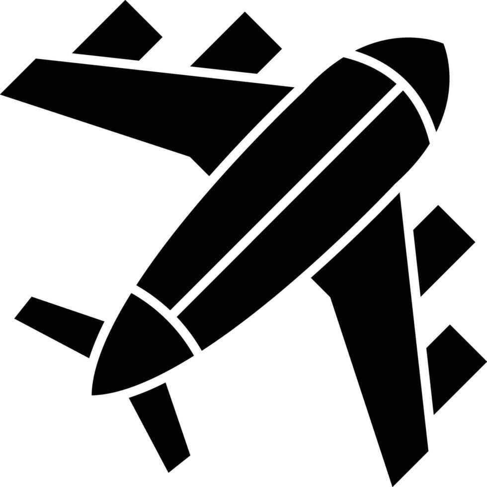 Airplane Glyph Icon Design vector
