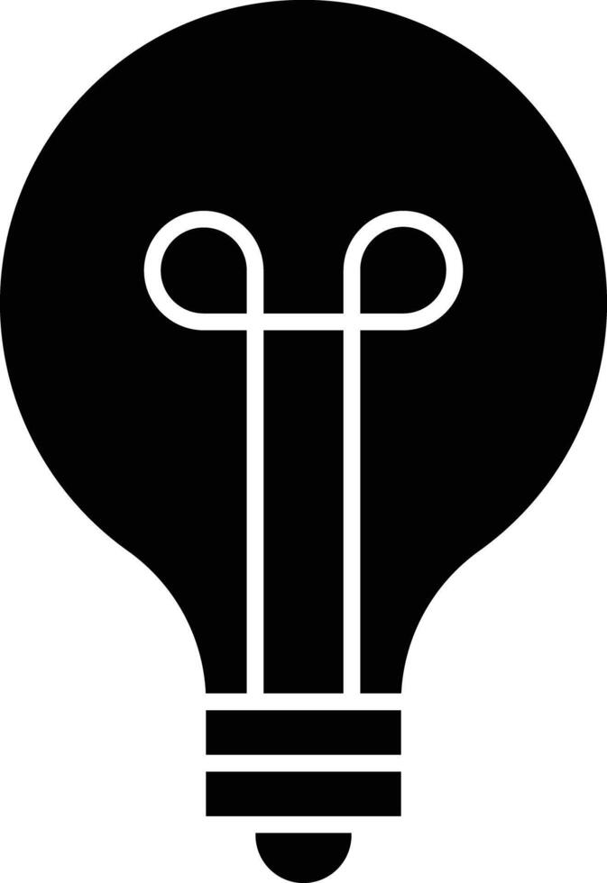 Light Bulb Glyph Icon Design vector