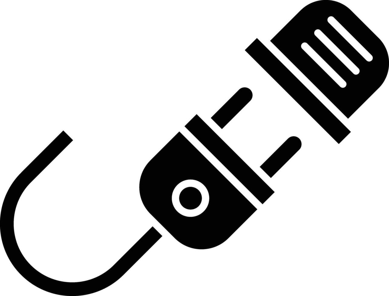 Plug Glyph Icon Design vector