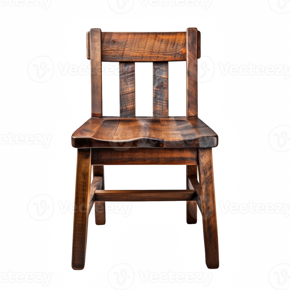 Wooden comfortable chair isolated on transparent background png