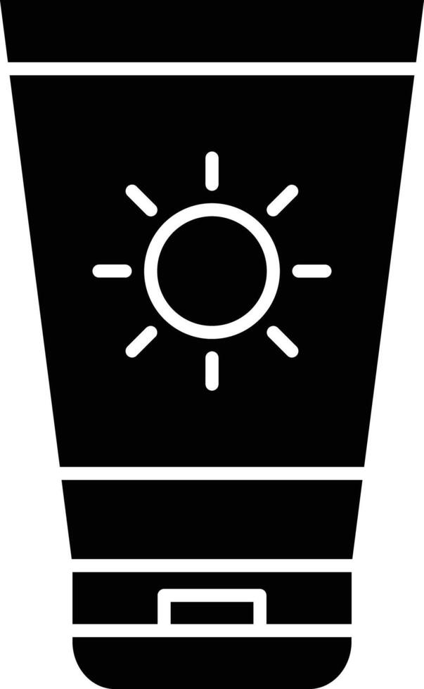 Sun Block Glyph Icon Design vector