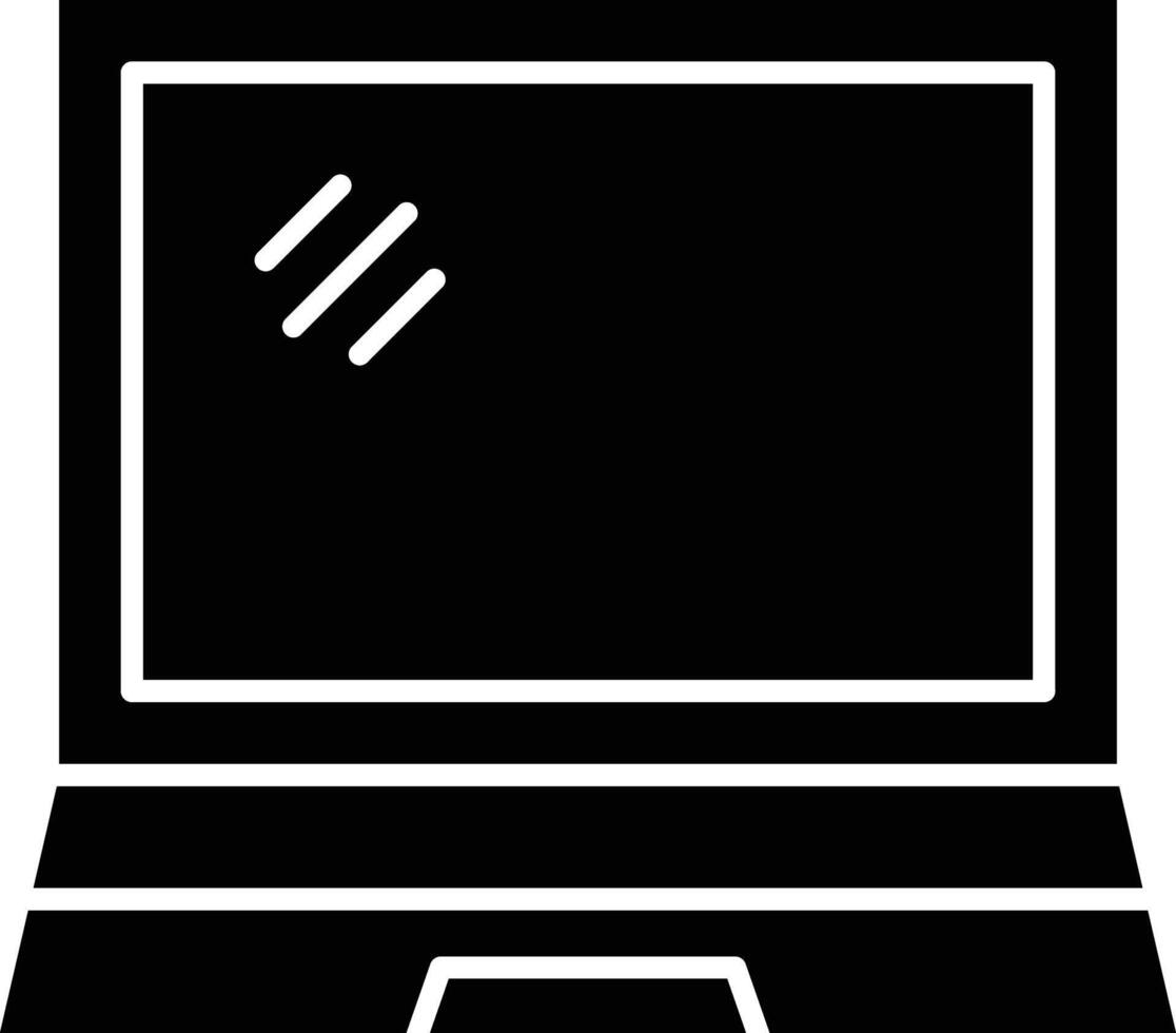 Laptop Glyph Icon Design vector
