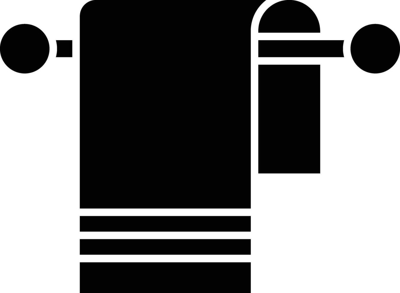 Towel Glyph Icon Design vector