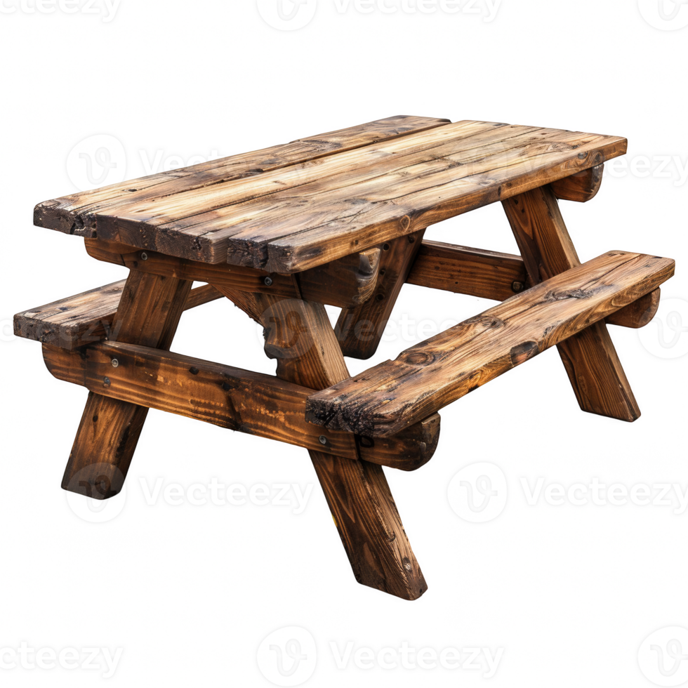 Garden folding picnic bench isolated on transparent background png