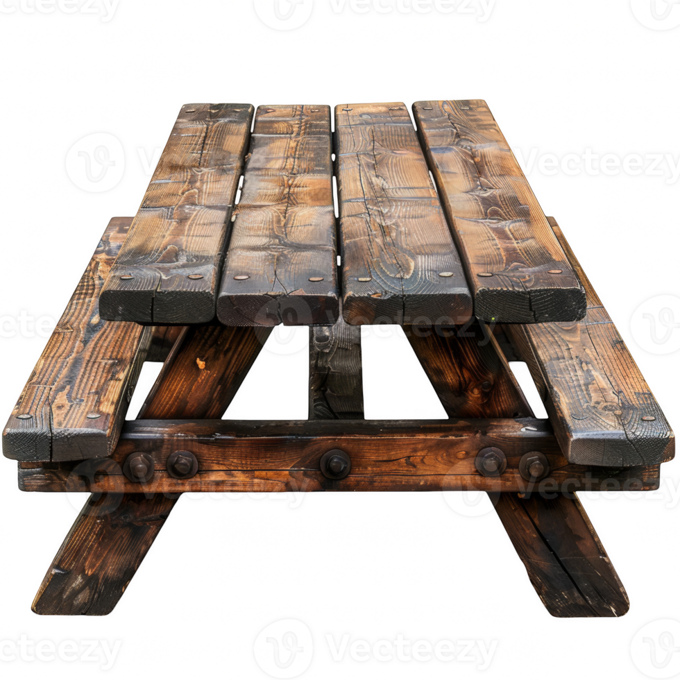 Garden folding picnic bench isolated on transparent background png