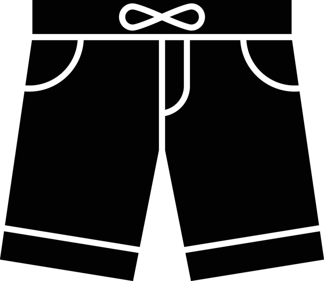 Shorts Glyph Icon Design vector