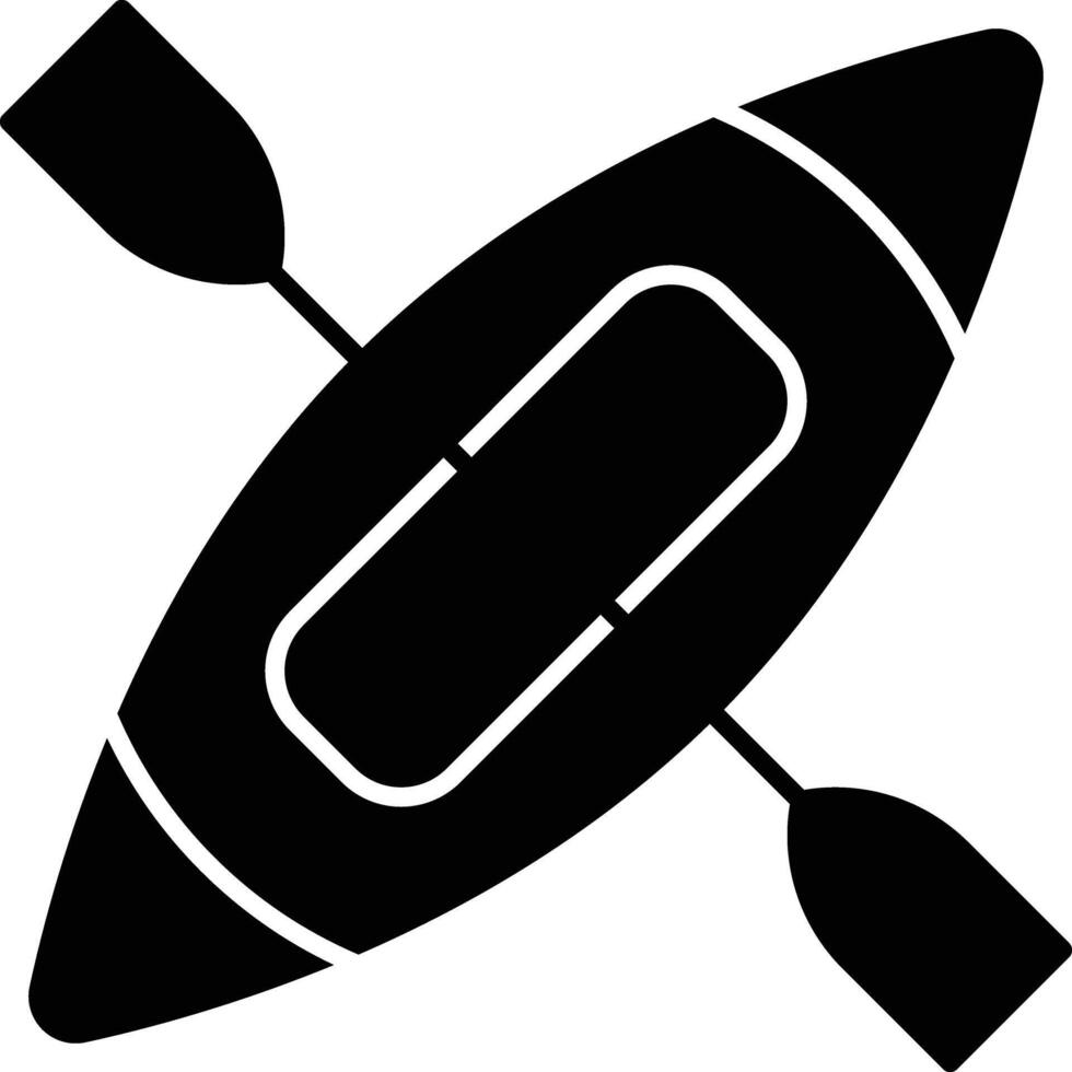 Kayak Glyph Icon Design vector