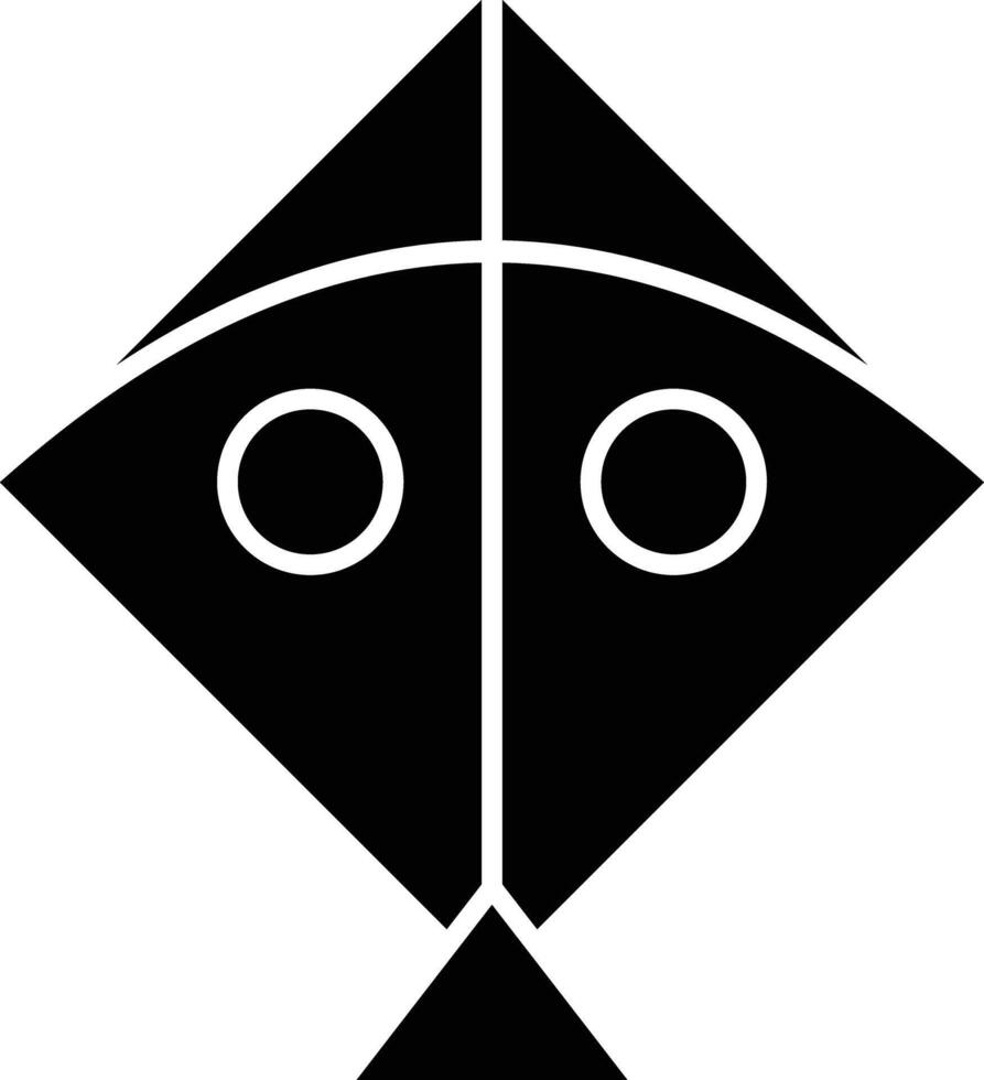 Kite Glyph Icon Design vector