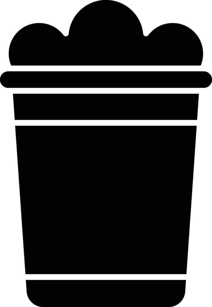Sand Bucket Glyph Icon Design vector