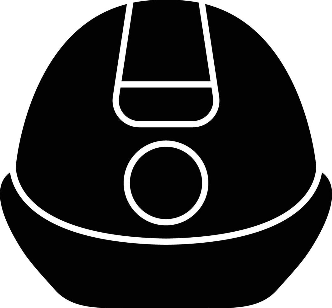 Hard Hat Glyph Icon Design vector