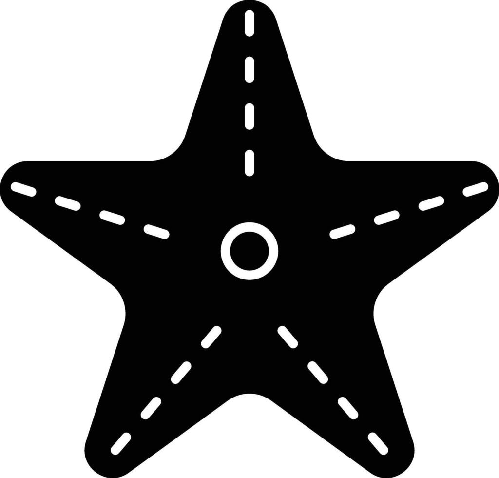 Star Fish Glyph Icon Design vector