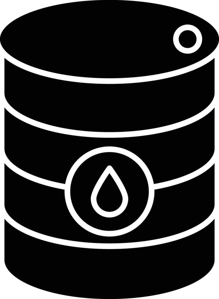 Oil Drum Glyph Icon Design vector